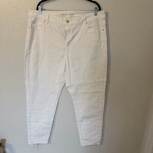 Michael Kors Selma Skinny Jeans White Size 20W Stretch Denim
